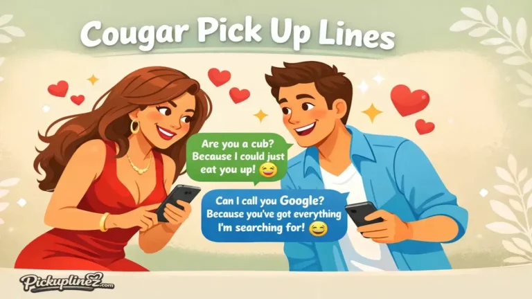 cougar pick up lines