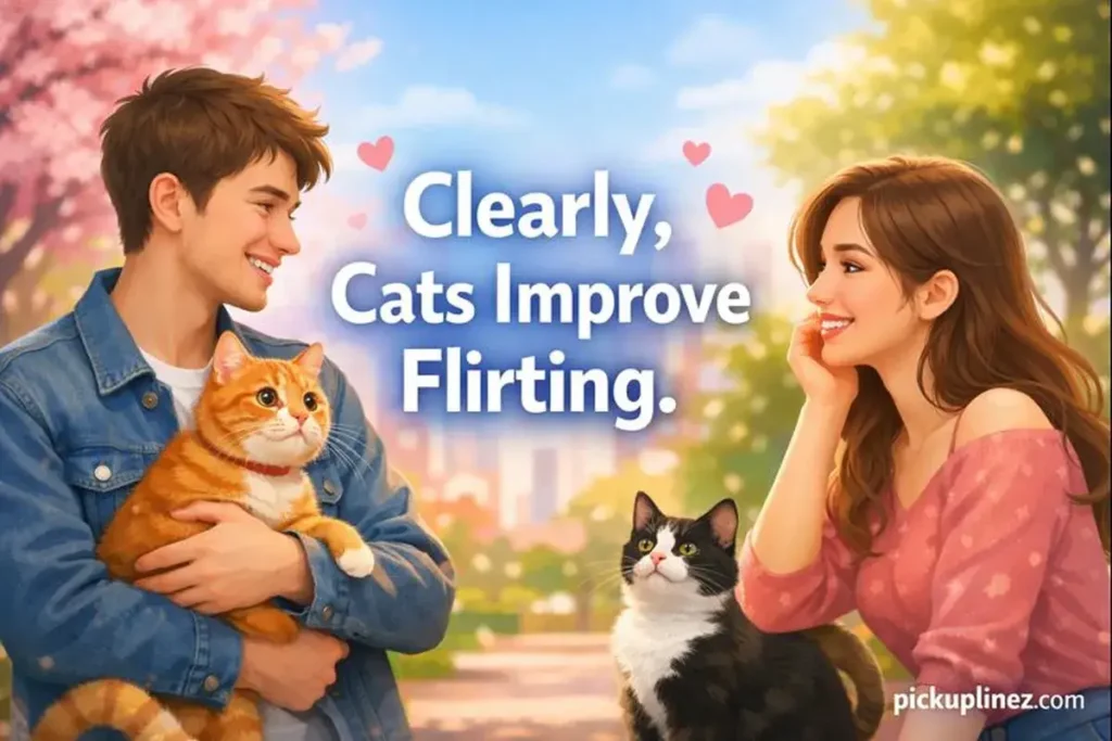 funny cat pick up lines