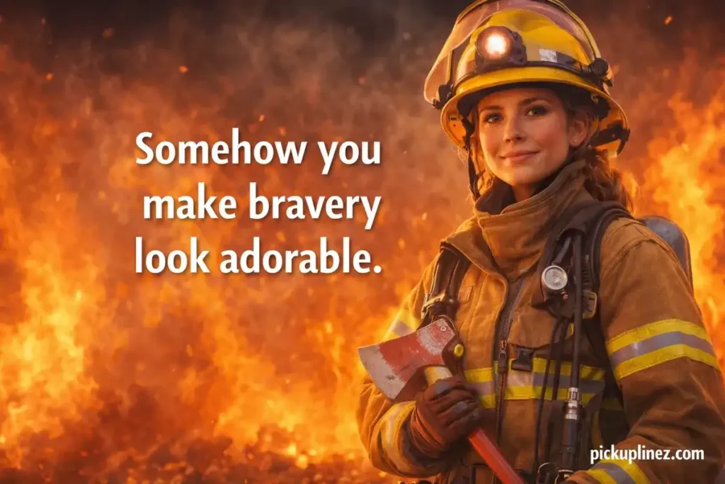 Cute firefighter pick up lines