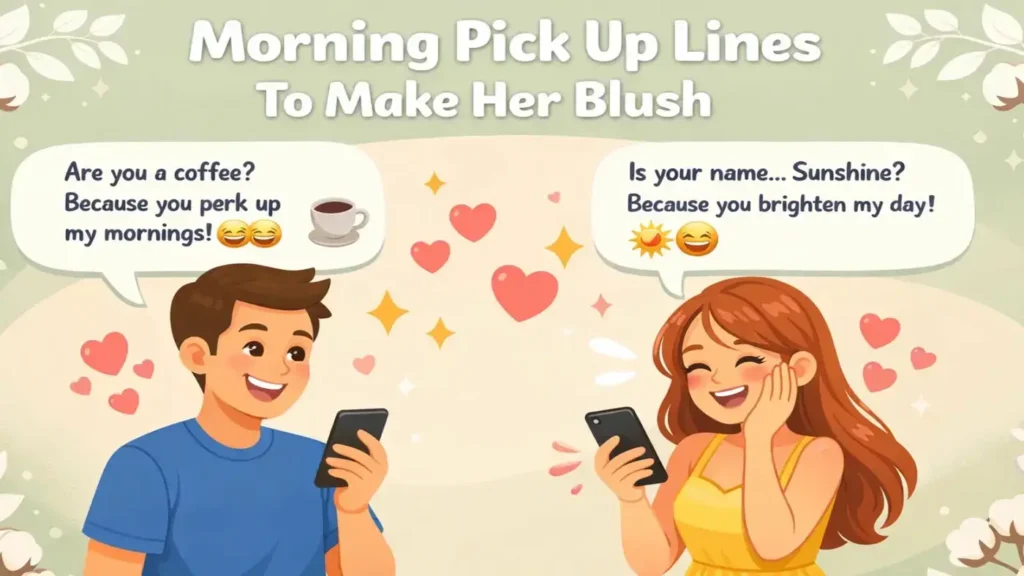 Morning Pick Up Lines To Make Her Blush