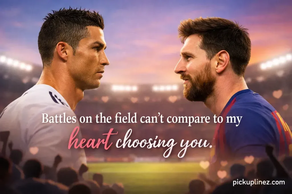 ronaldo vs Lionel Messi pick up lines