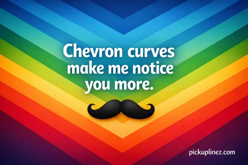 mustache pick up lines for him