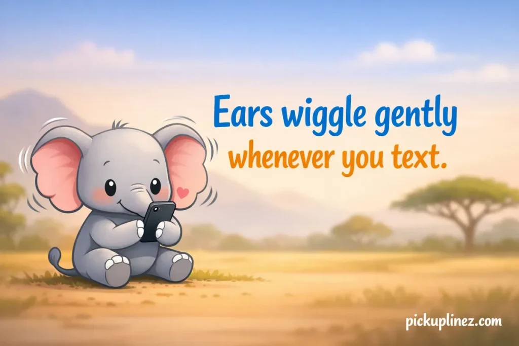 cute elephant pick up lines