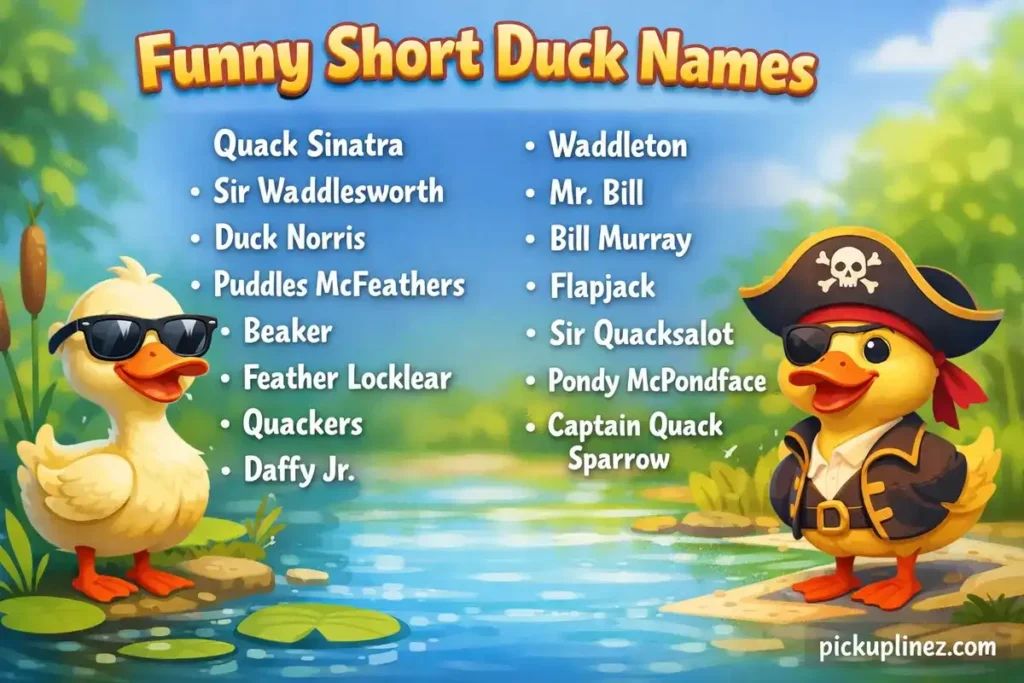 Funny short duck names