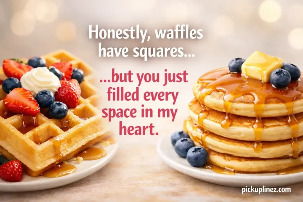 waffle vs pancake pick up lines
