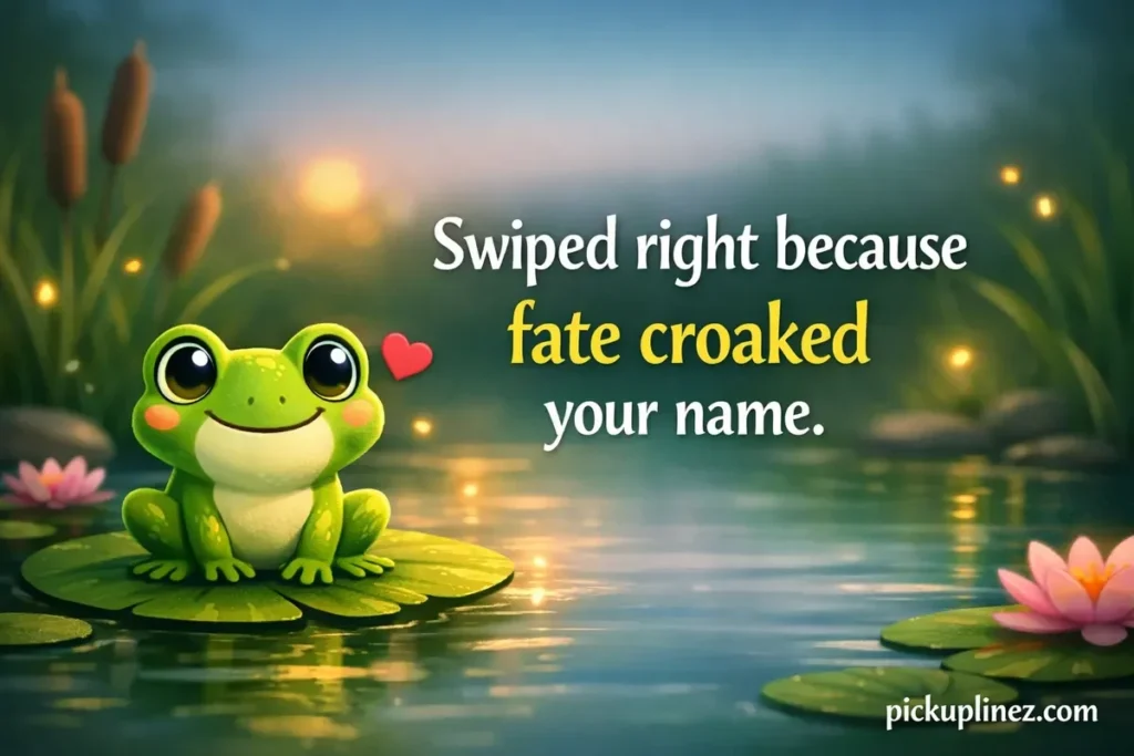 frog pick up lines tinder