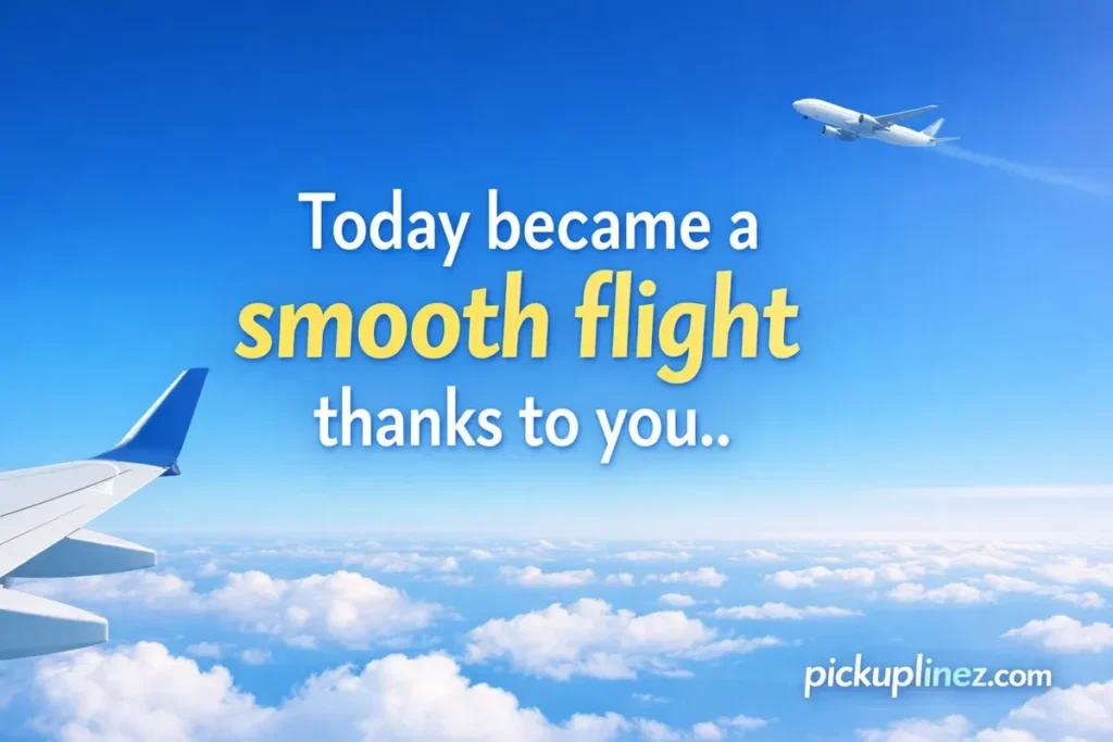 Funny airplane pick up lines