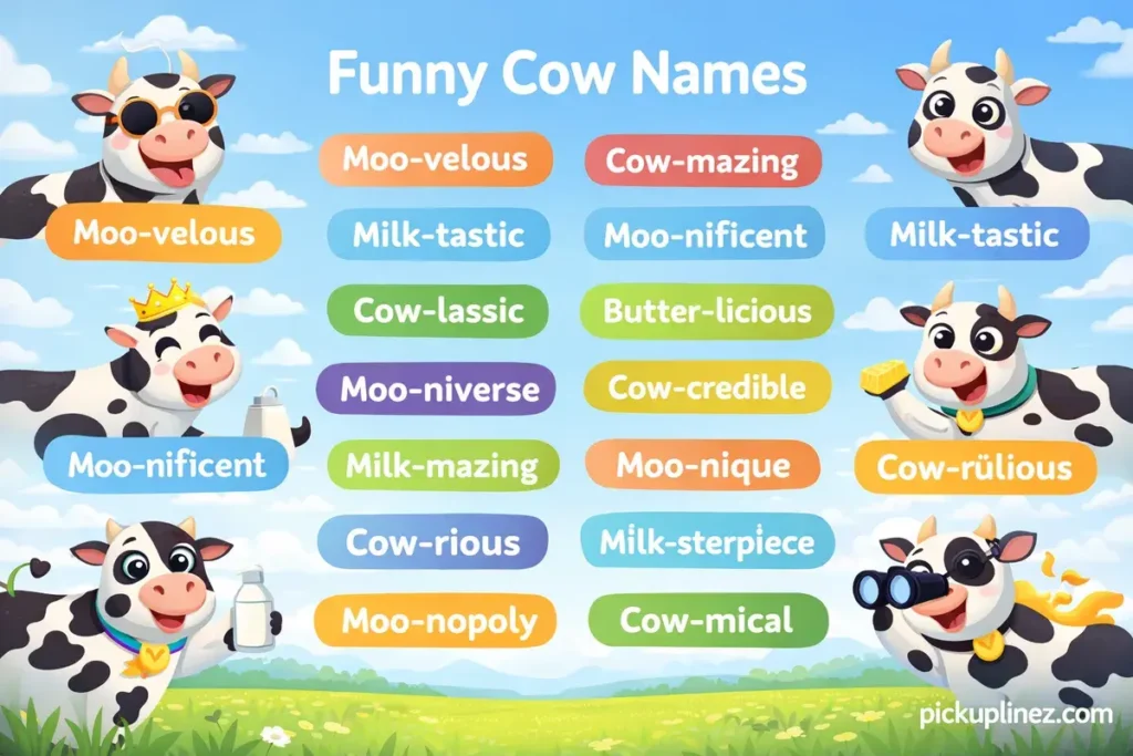 top funny cow names