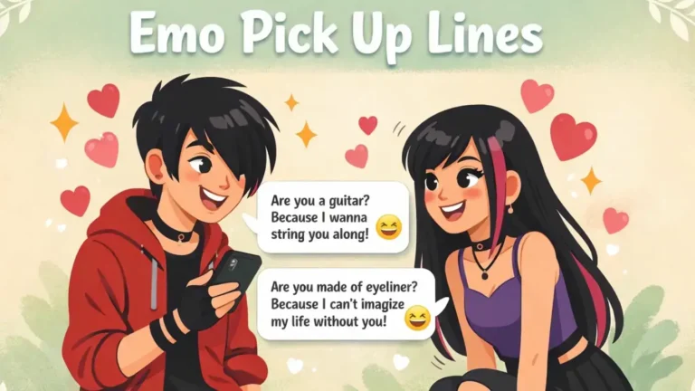 Emo pick up lines