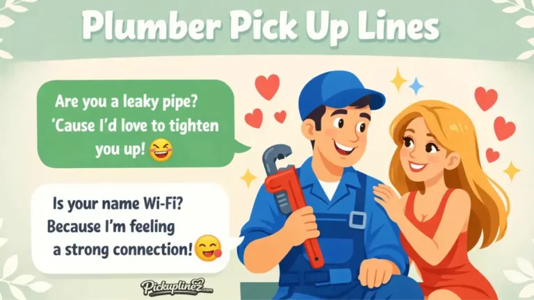 Plumber Pickup Lines