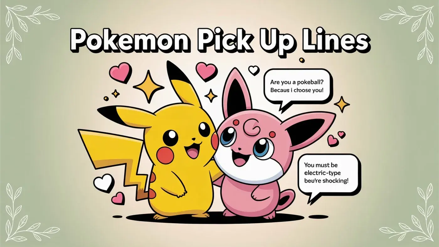 Pokemon Pick Up Lines