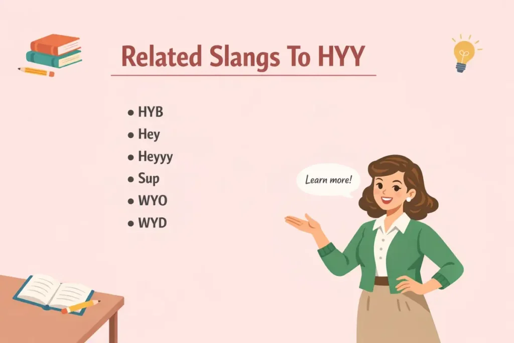 slangs that can be used in the place of hyy