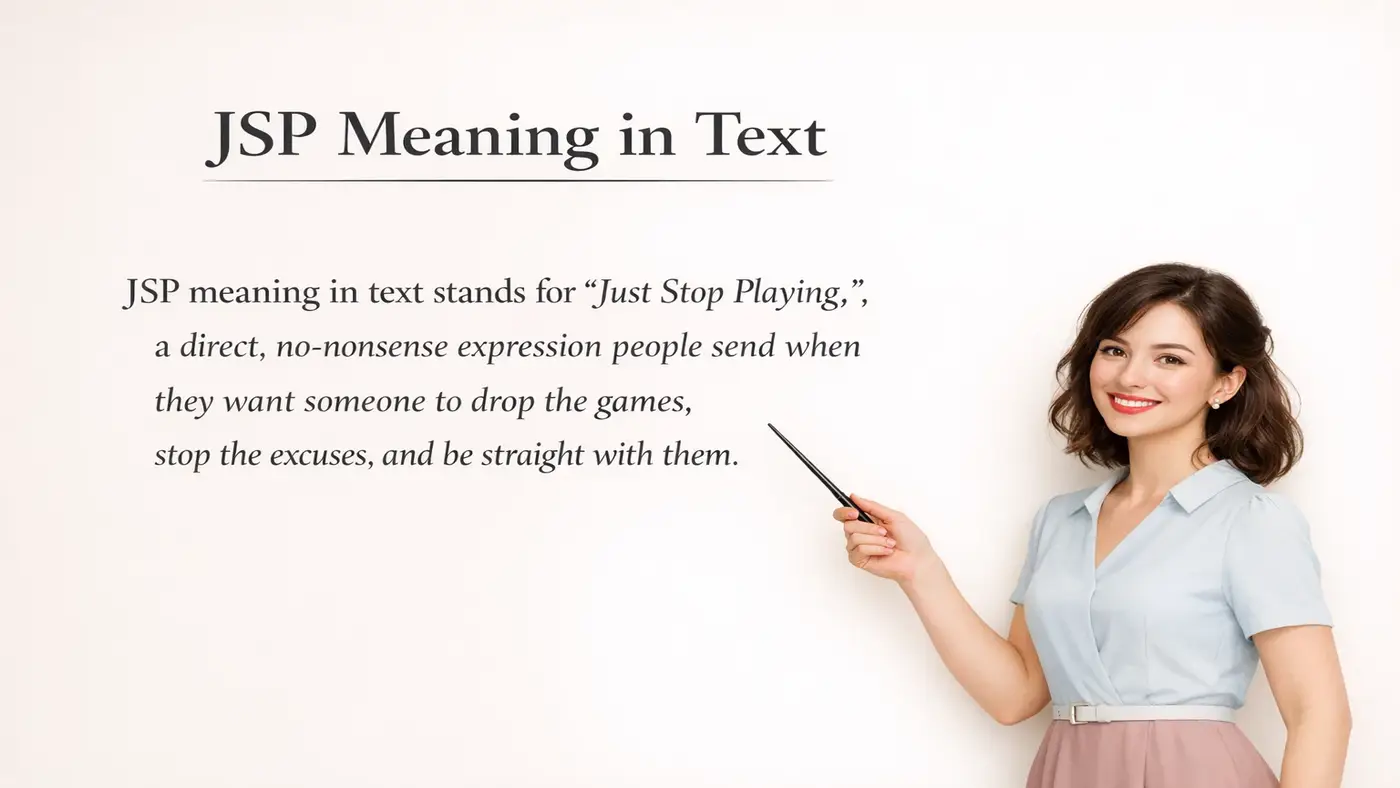 JSP Meaning in Text