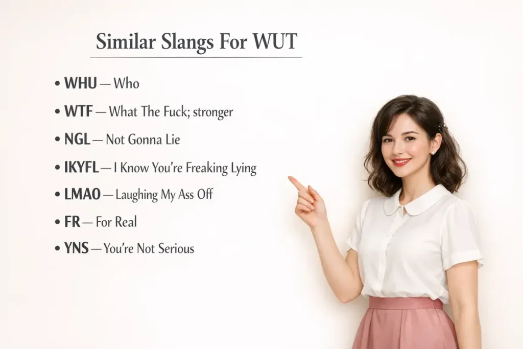 similar slangs to wut