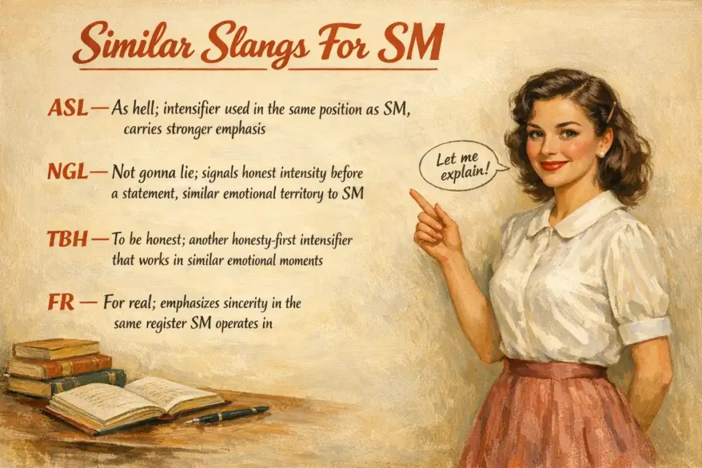 similar slangs to sm