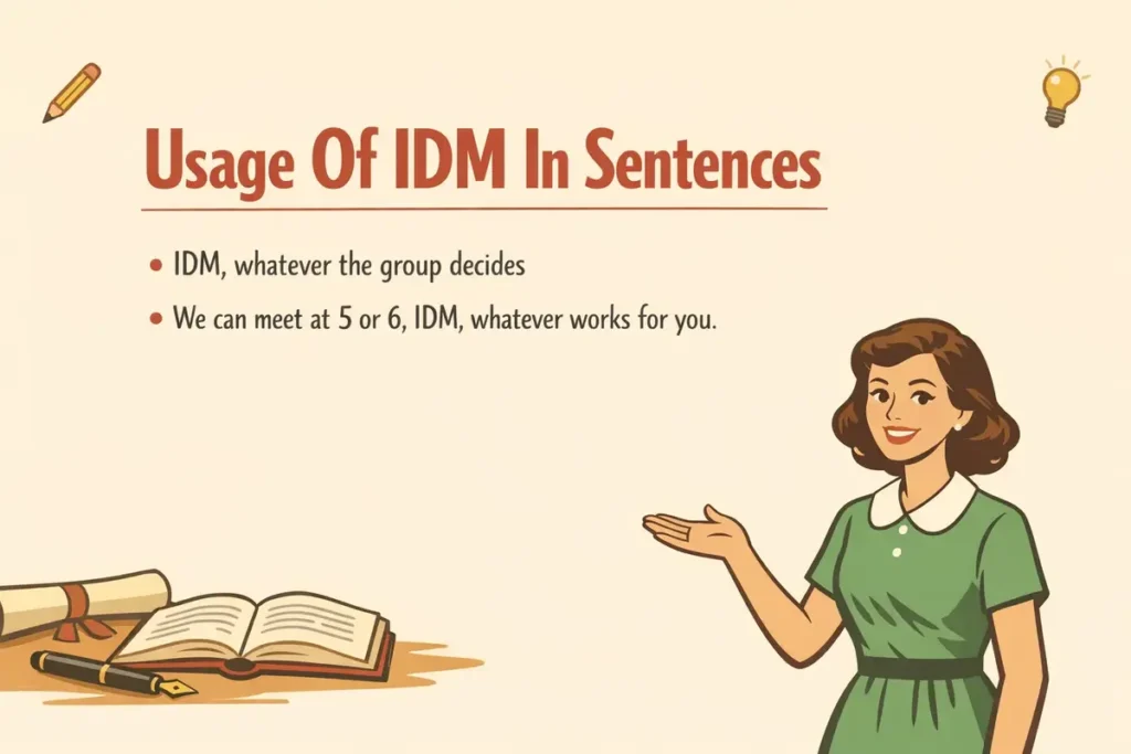 usage of idm in sentences