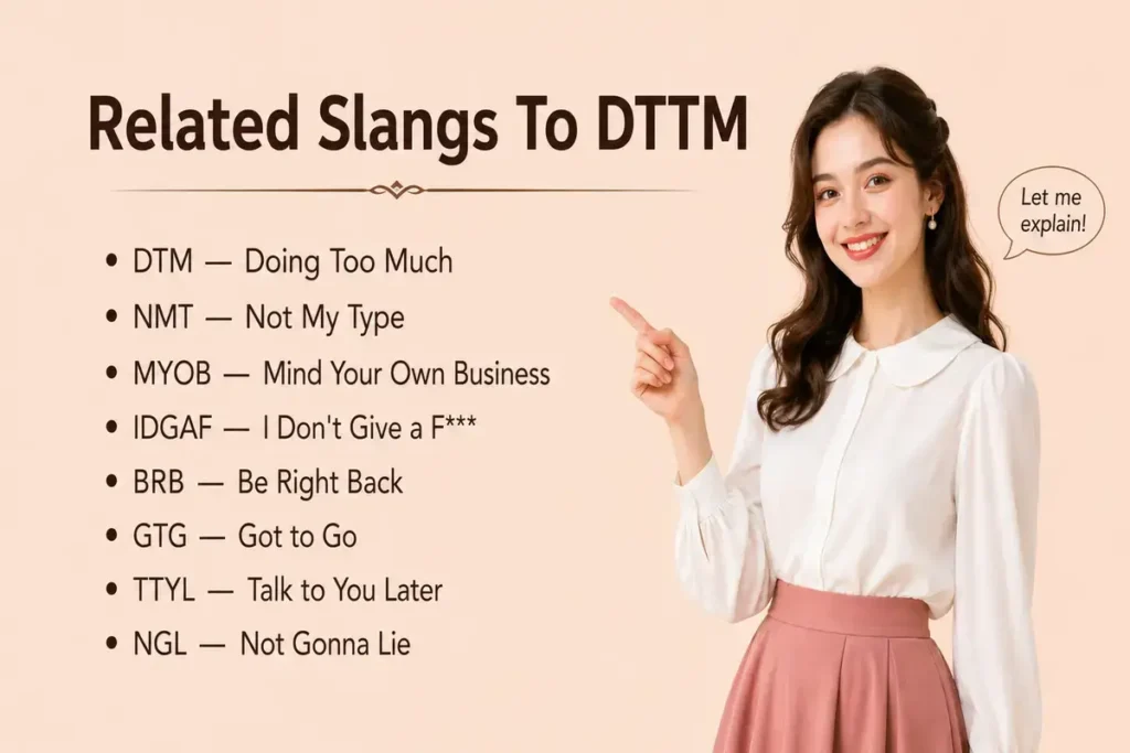 related slangs terms to dttm slang